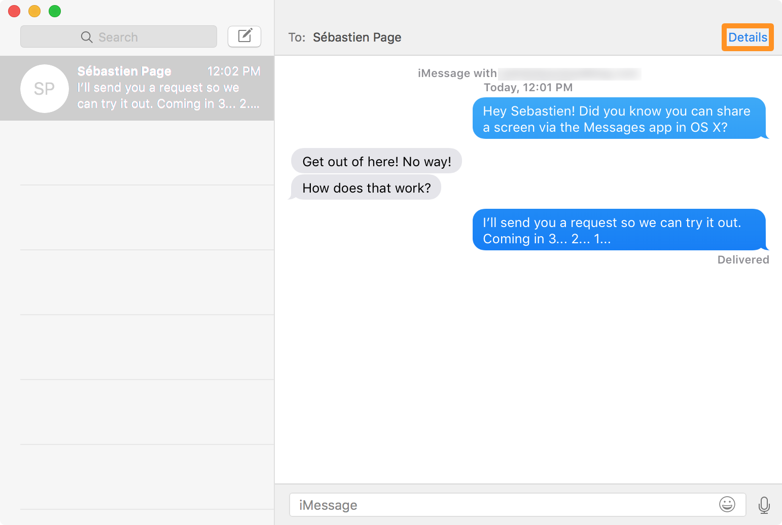 imessage for mac os x